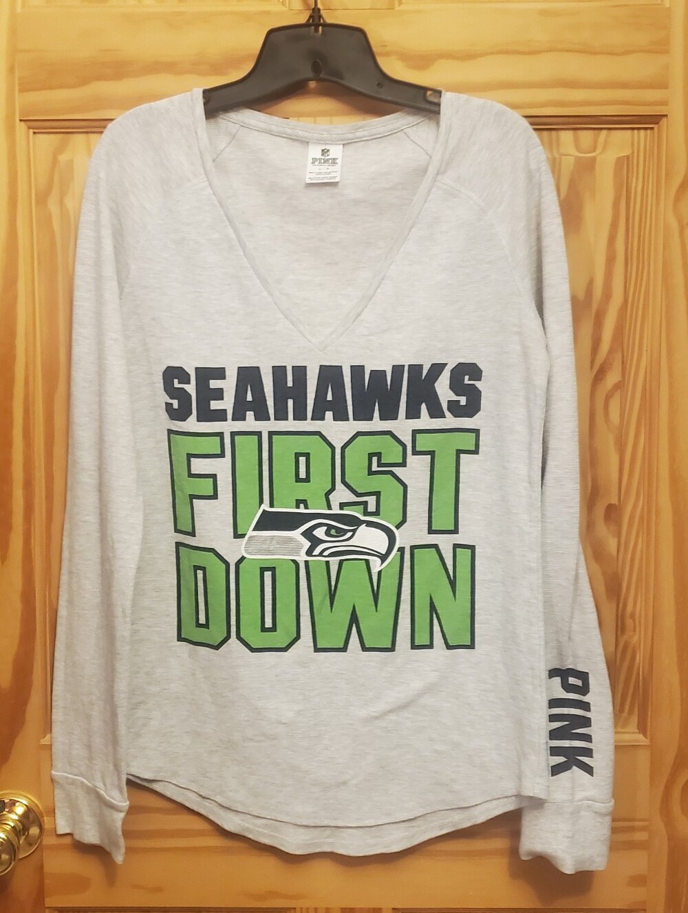 Victoria's Secret PINK Seattle Seahawks Thermal Shirt Top Large